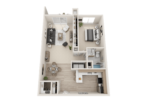 1 bedroom 1 bath apartment in Clinton Township Prentiss Pointe