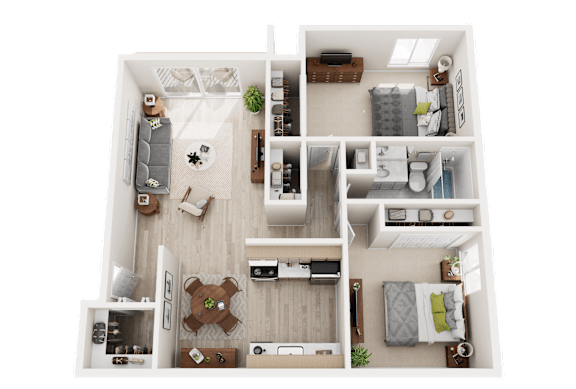 2 bedroom 2 bath apartment in Westland Westwood Village