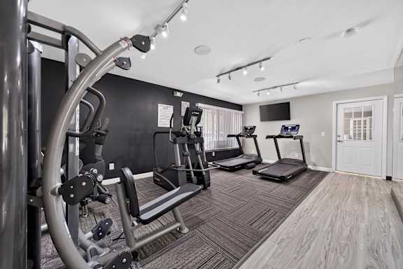 State-of-the-art 24/7 Fitness and wellness center at Drawbridge Apartments in Harrison Township, MI.