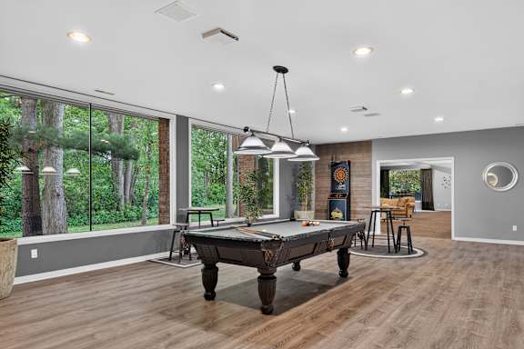 Game and Billiards room at Eastwood Village Apartments in Clinton Township, MI.