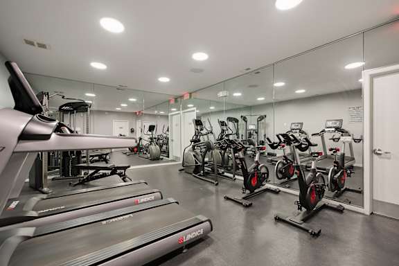 Onsite Fitness Center at Franklin River Apartments, Southfield, Michigan