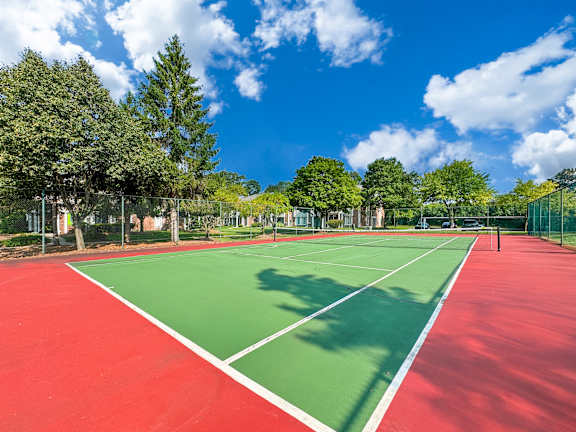 Community tennis court at Park Lane Apartments, Southfield, 48033