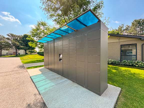 Secure Package Area at Woodland Villa Apartments, Michigan