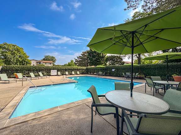 Modern Swimming Pool at Woodland Villa Apartments, Westland, MI