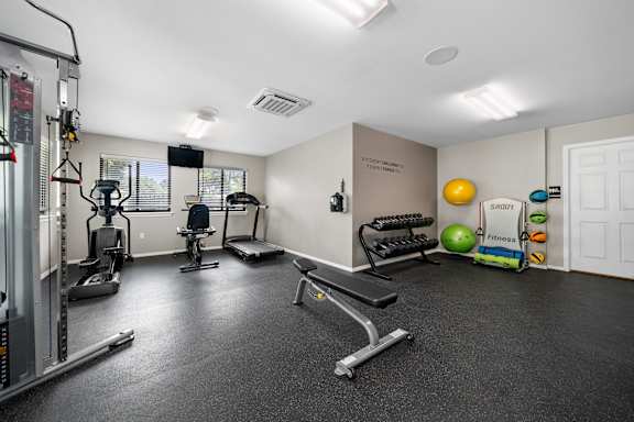 Workout Area at Woodland Villa Apartments, Westland