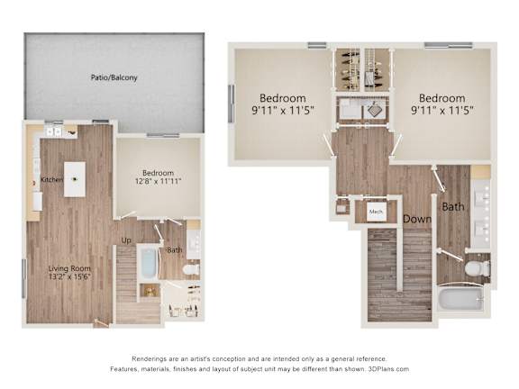 3A Floor Plan at Allasso Ranch Apartments, Surprise, Arizona