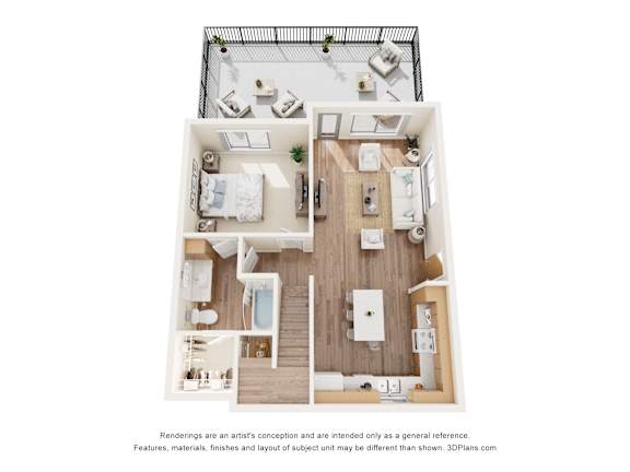 4A 1FL Floor Plan at Allasso Ranch Apartments, Surprise, 85387