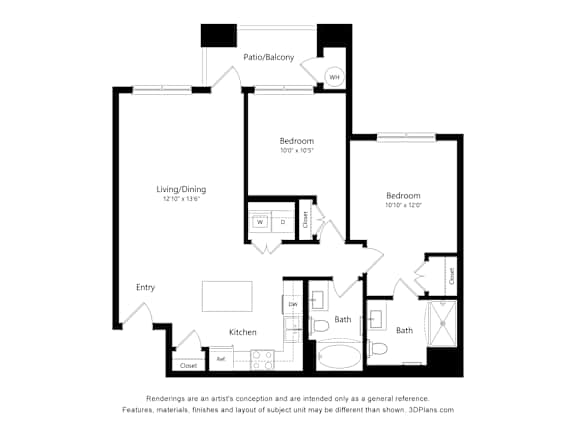 2 bed 2 bath C at Arterra Apartment , Arizona, 85374