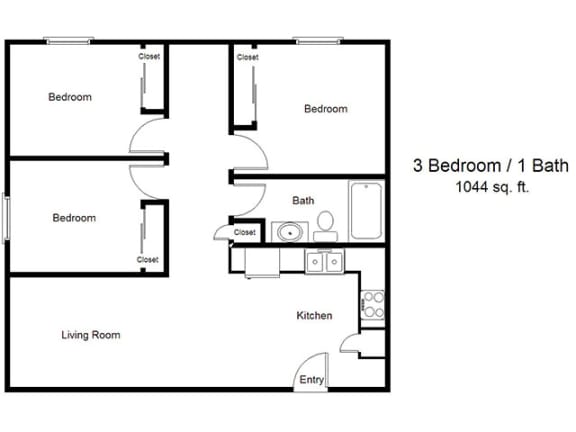 3 bedroom floor plan