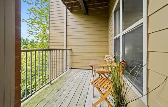 Model Balcony at The Bluffs at Nine Mile Creek, Eden Prairie, MN, 55344
