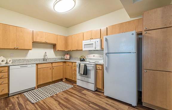 the preserve at ballantyne commons apartment kitchen with stainless steel appliances