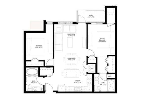 Grand Central Flats_2 Bedroom Floor Plan