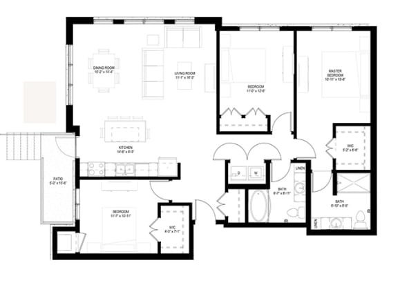 Grand Central Flats_3 Bedroom Floor Plan