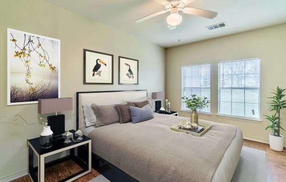 Bedroom with window&#xA0;at Highland Hills, Dallas, 75241