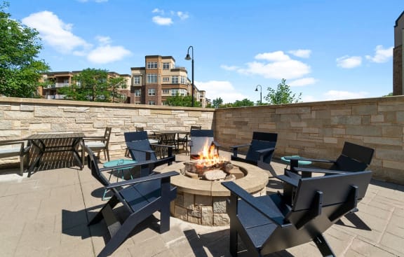 Fire Pit at The Landings at Silver Lake Village, St. Anthony