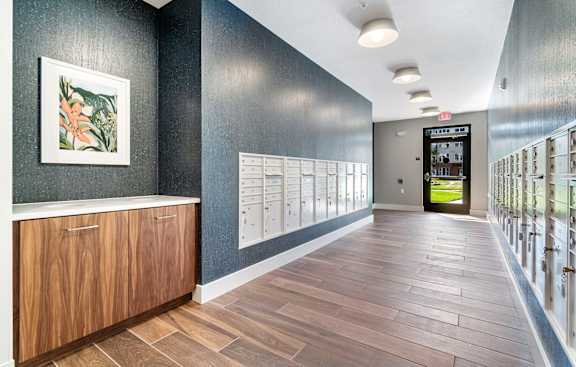Package Room at Legacy Commons at Signal Hills 55+ Apartments, West St. Paul