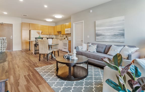 Spacious Living Room at Legacy Commons at Signal Hills 55&#x2B; Apartments, West St. Paul, Minnesota