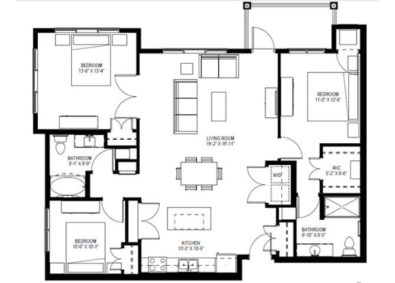 3 Bedroom Floor Plan at The Legends of Blaine 55+, Minnesota