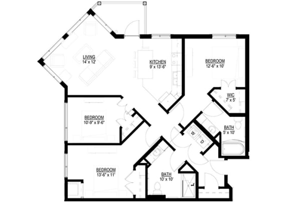 3 Bedroom Floor Plan