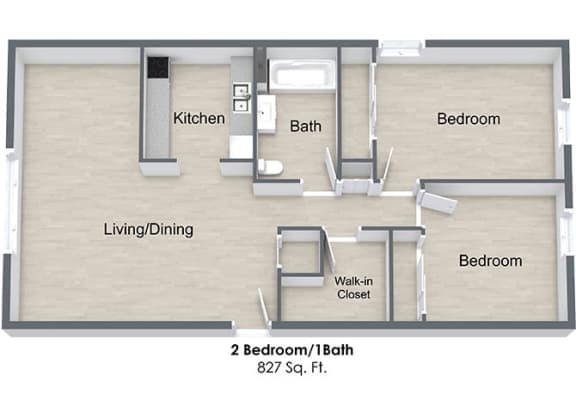 Lonnie Adkins Court_2 Bedroom Floor Plan