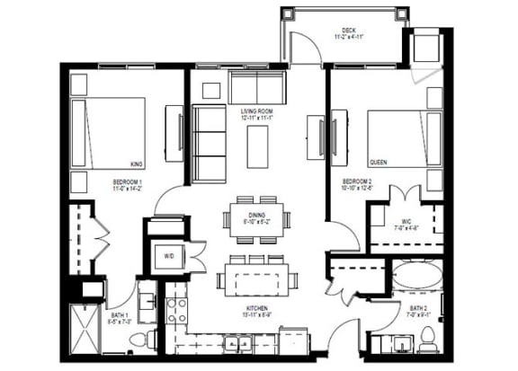 Millberry_2 Bedroom Floor Plan