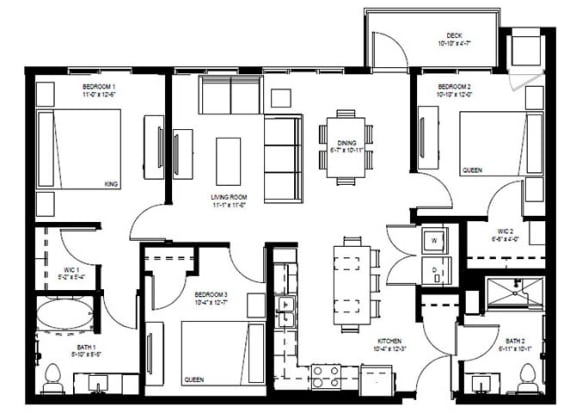 Millberry_3 Bedroom Floor Plan