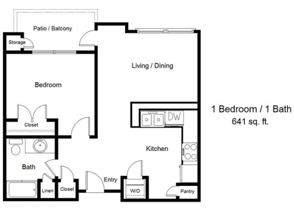 Floor Plan  1 bedroom floor plan
