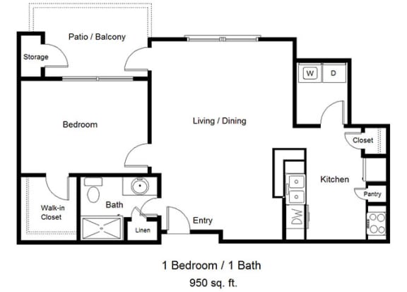 Floor Plan  1 bedroom floor plan