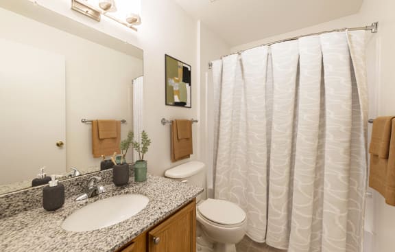 -Virtually Staged Bathroom at Pinewood Apartments, Texas, 77396