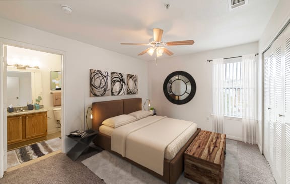 Classic Bedroom at Pinewood Apartments, Houston, TX