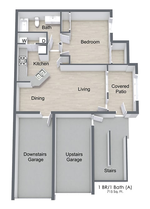 Quail Chase_1 Bedroom Floor Plan