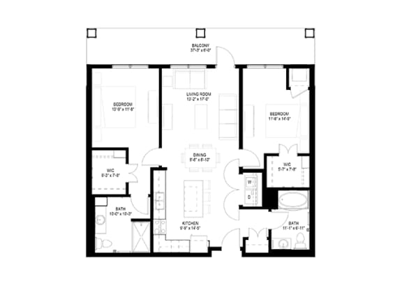 2 Bedroom Floor Plan at The Legends of Spring Lake Park 55+ Living, Spring Lake Park, 55432