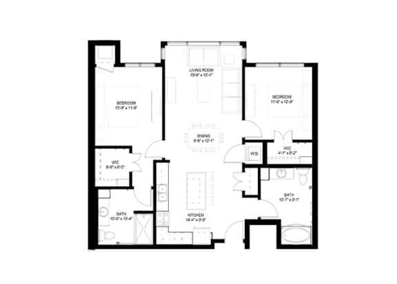 2 Bedroom Floor Plan at The Legends of Spring Lake Park 55+ Living, Spring Lake Park