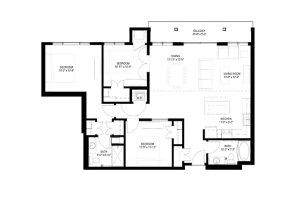3 Bedroom Floor Plan at The Legends of Spring Lake Park 55+ Living, Spring Lake Park