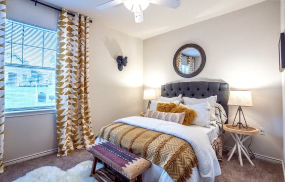 Staged Bedroom at Stoneridge Apartments, Texas
