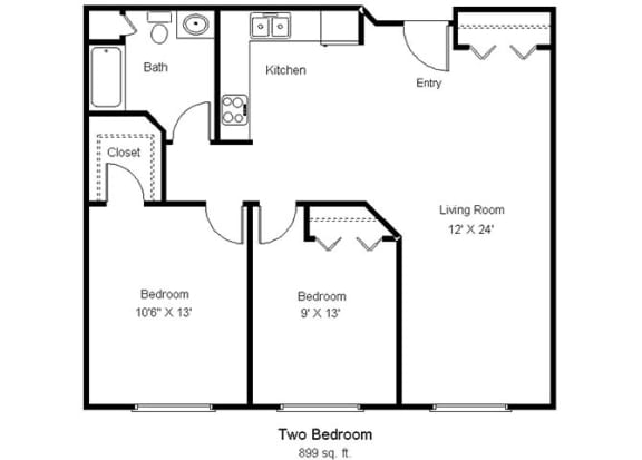 Tralee Terrace_2 Bedroom Floor Plan