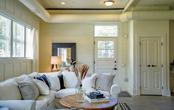 Model Living Roomat Upper Post Flats, Fort Snelling, 55111