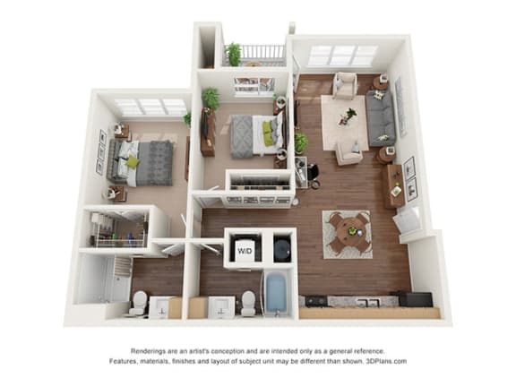Ventura at Tradewinds_Two Bed Two Bath Floor Plan at Ventura at Tradewinds, Midland, TX, 79706