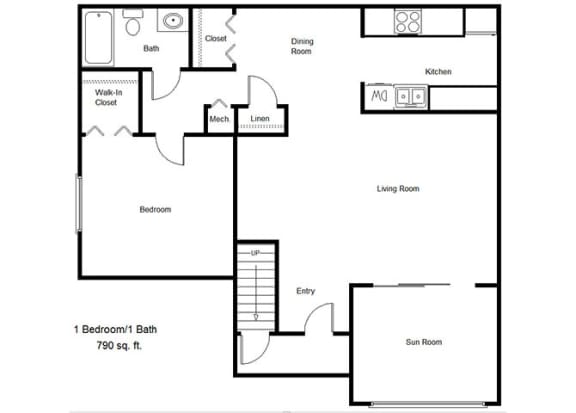 Whistlers Green_1 Bedroom Floor Plan