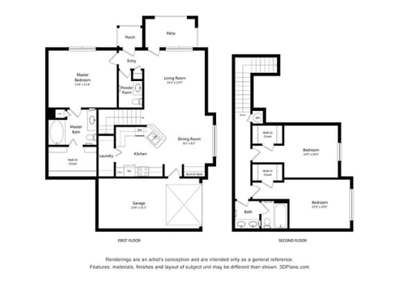 Floor Plan  Woodway Village_3 Bedroom Floor Plan