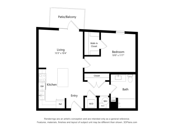 1G Floor Plan Blueprint at 900 at Cleveland Park, Tennessee, 37207