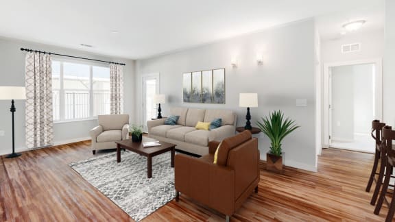 Living Room at Briar Park 55&#x2B; Apartments, Atlanta Georgia