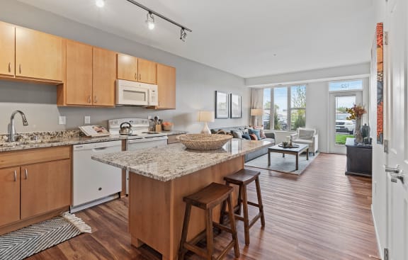 Kitchen And Living Area at Brighton Oaks, New Brighton