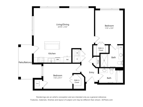 Centennial Crossings_Bedroom B4 Floor Plan