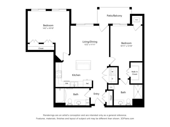 Centennial Crossings_Bedroom B5 Floor Plan