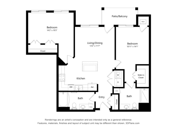 Centennial Crossings_Bedroom B6 Floor Plan