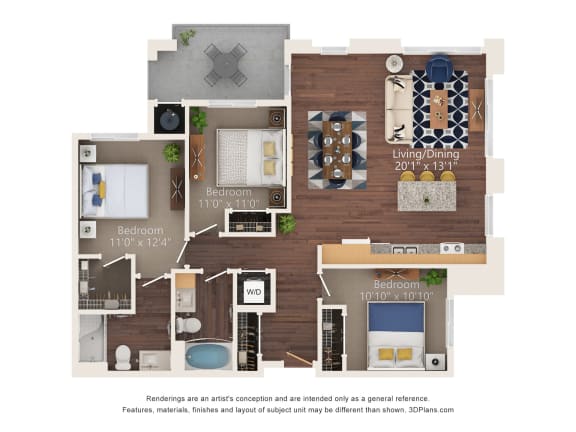 2 bed 2 bath F at Estrella Springs at Canyon Trails Apartments, Goodyear , AZ