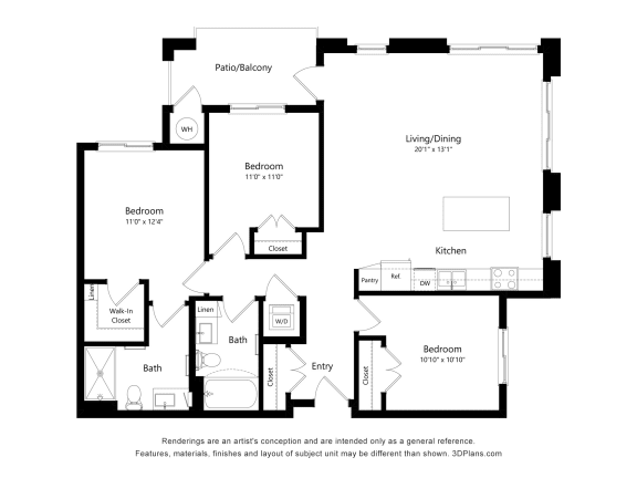 3 bed 2 bath at Estrella Springs at Canyon Trails Apartments, Goodyear