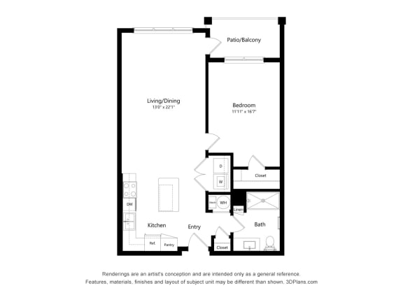 A1 Floor Plan Blueprint at Haven at Congaree Pointe 55+ Apartments, Columbia, SC