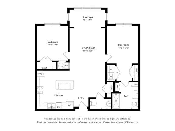 B6 Floor Plan Blueprint B6 Floor Plan Blueprint at Haven at Congaree Pointe 55+ Apartments, Columbia